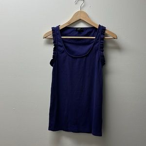 J. Crew Purple Ruffled Tank